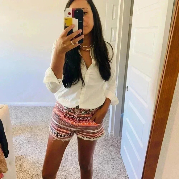 printed Jeans Shorts - Picture 3 of 5